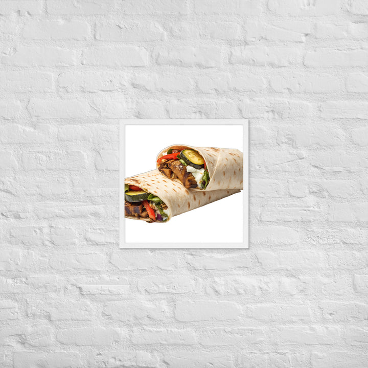 Vegetarian Shawarma Framed poster 🤤 from Yumify.AI