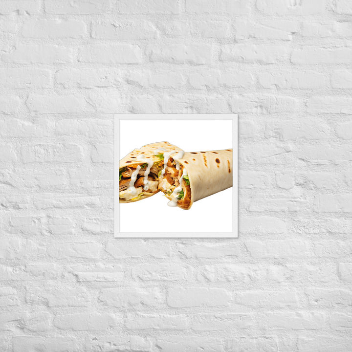 Spiced Chicken Shawarma Framed poster 🤤 from Yumify.AI