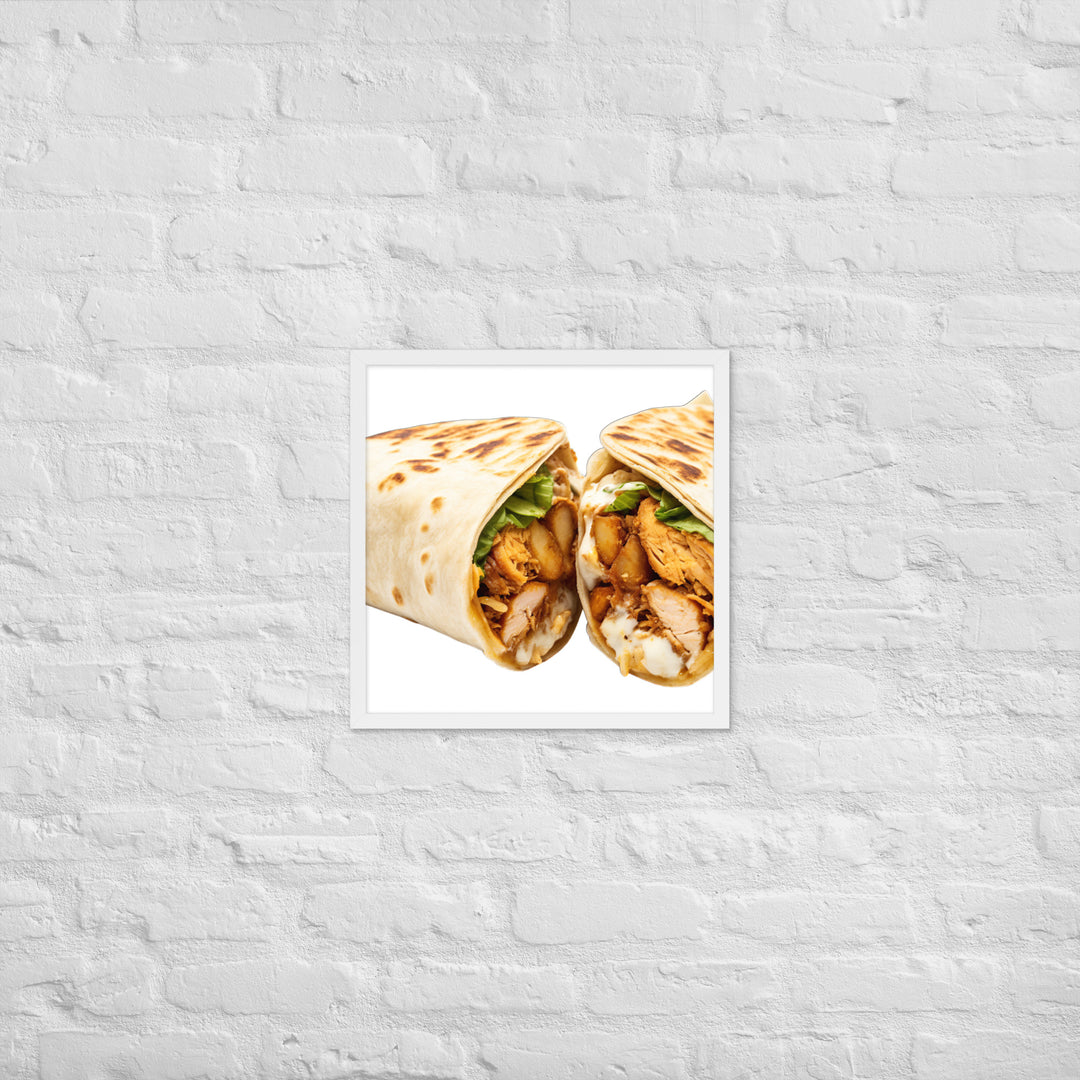 Spiced Chicken Shawarma Framed poster 🤤 from Yumify.AI