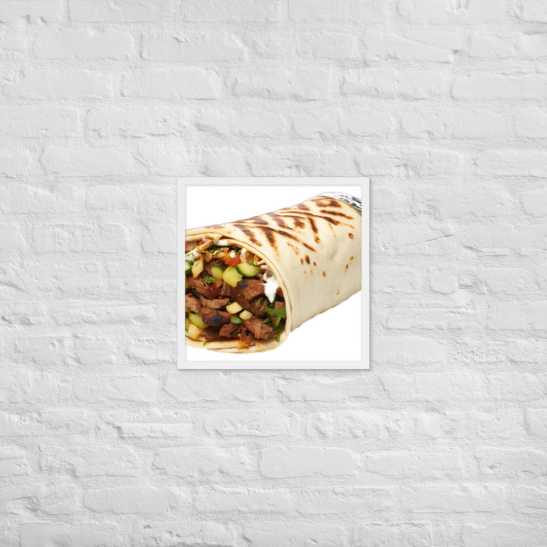 Mixed Meat Shawarma Framed poster 🤤 from Yumify.AI