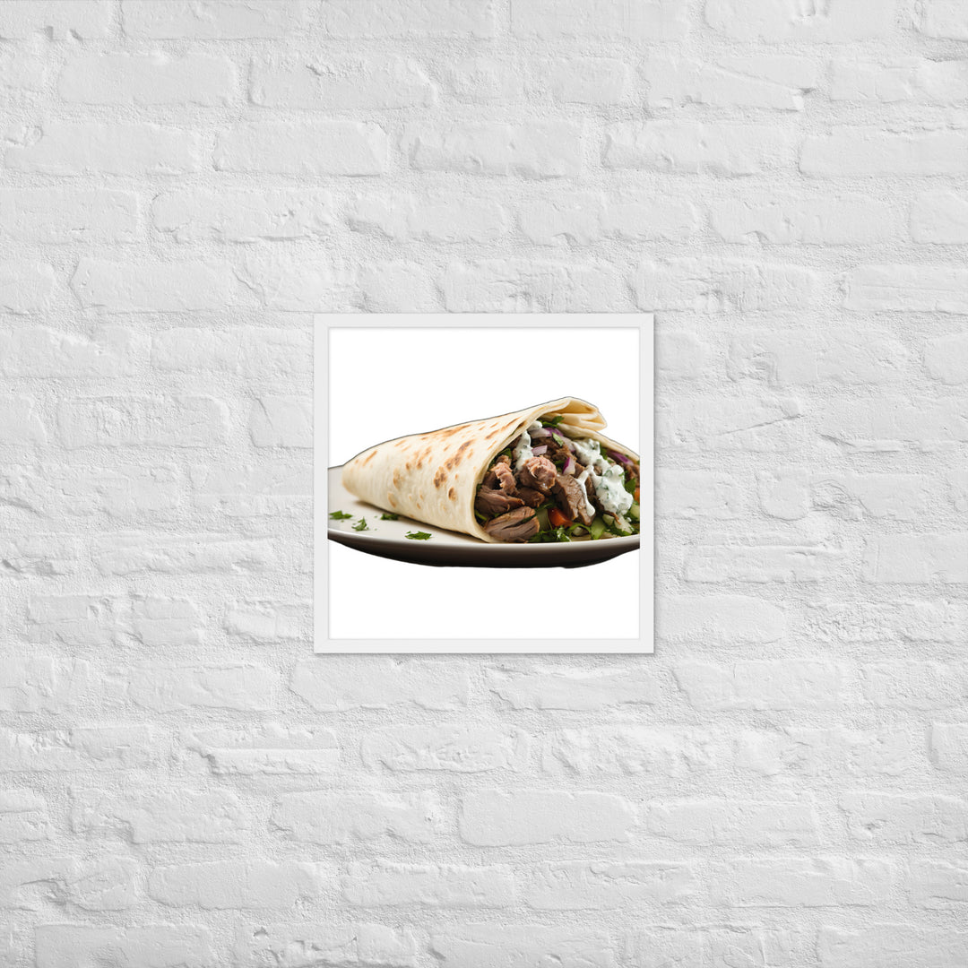 Lamb Shawarma Delight Framed poster 🤤 from Yumify.AI