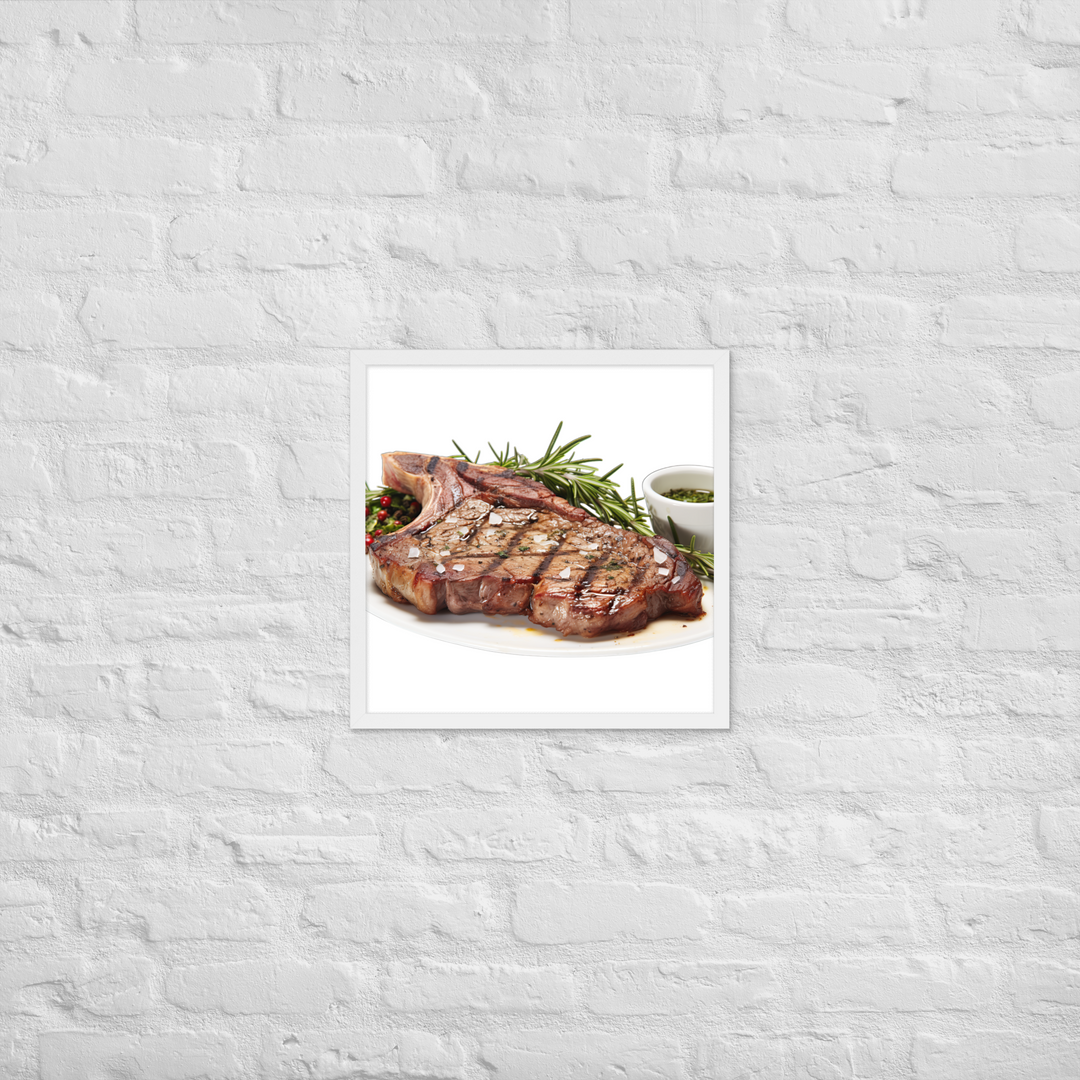 T Bone Steak with Herbs Framed poster 🤤 from Yumify.AI