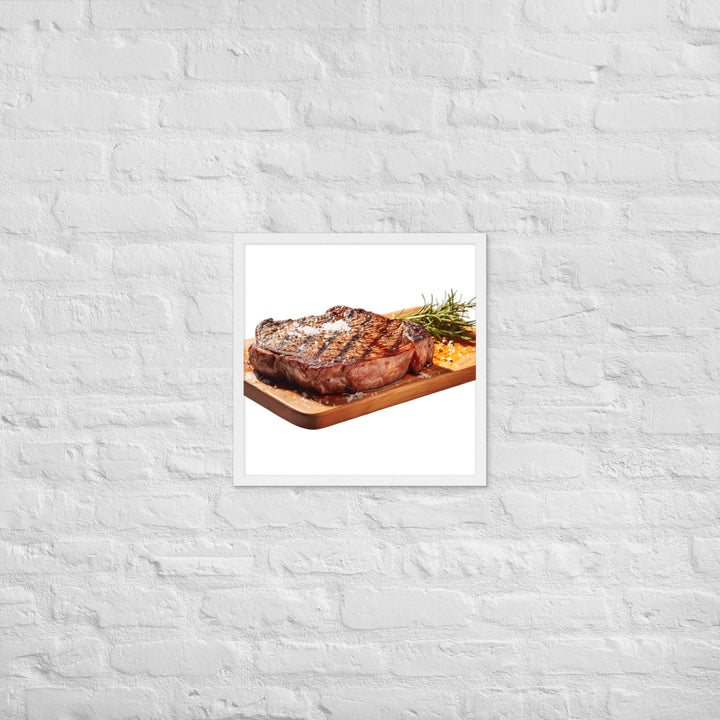 Sizzling Ribeye Steak Framed poster 🤤 from Yumify.AI