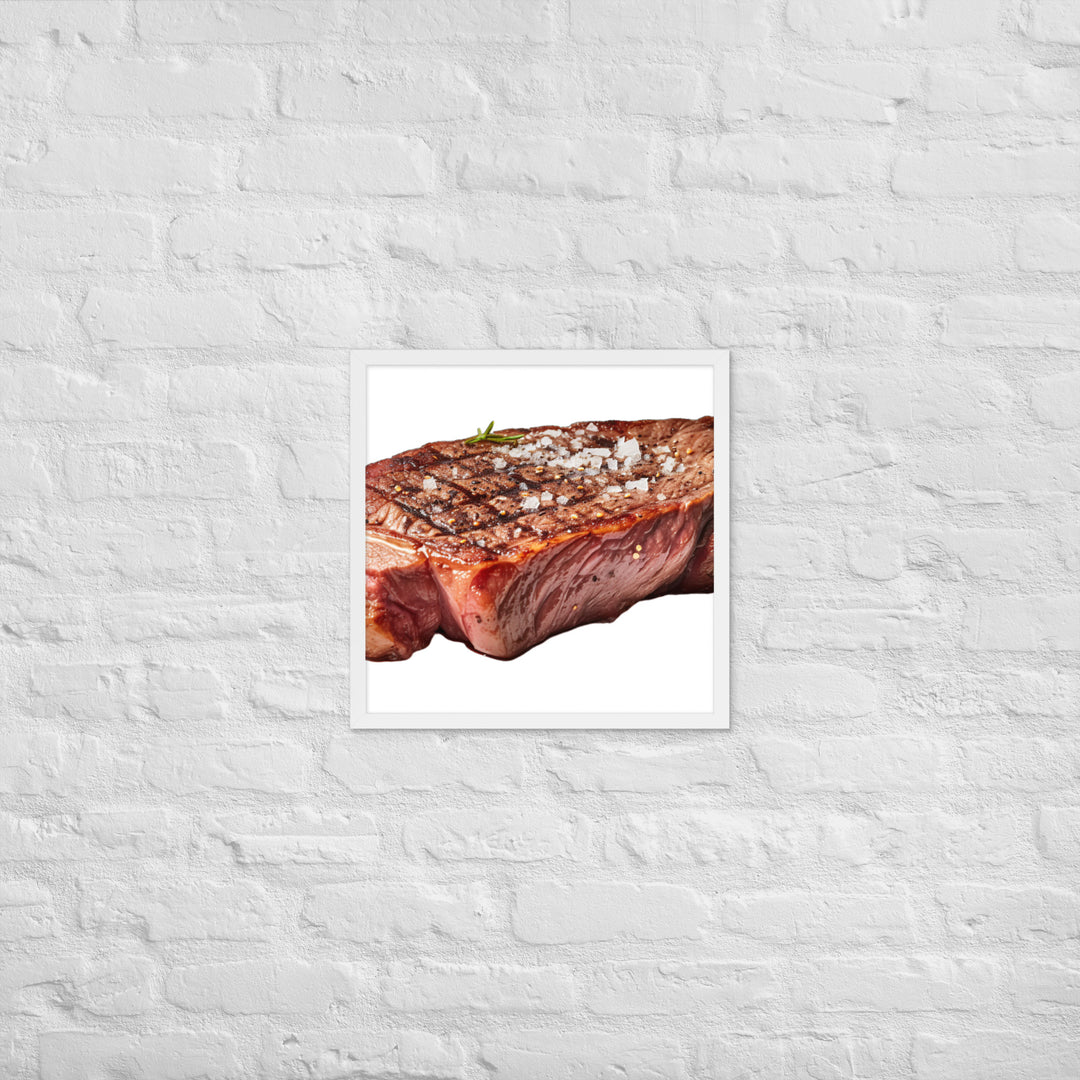 Sizzling Ribeye Steak Framed poster 🤤 from Yumify.AI