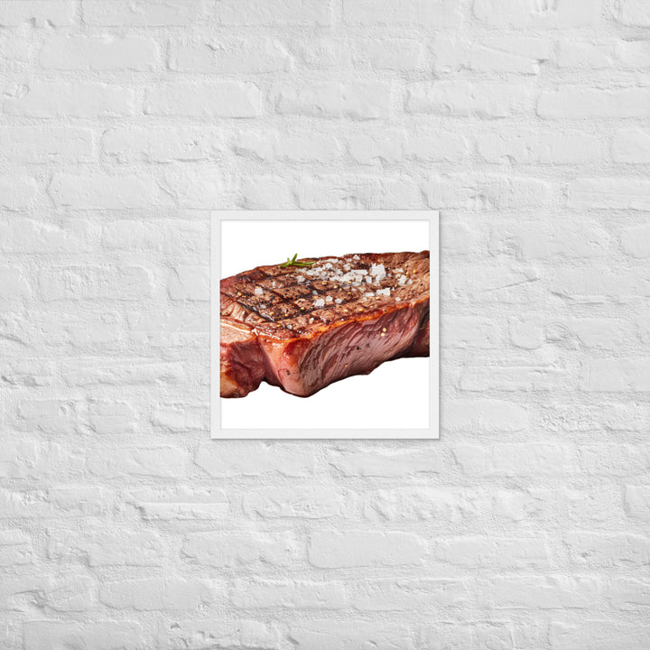 Sizzling Ribeye Steak Framed poster 🤤 from Yumify.AI