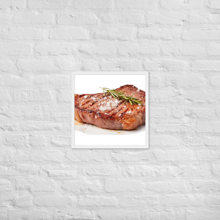 Sizzling Ribeye Steak Framed poster 🤤 from Yumify.AI