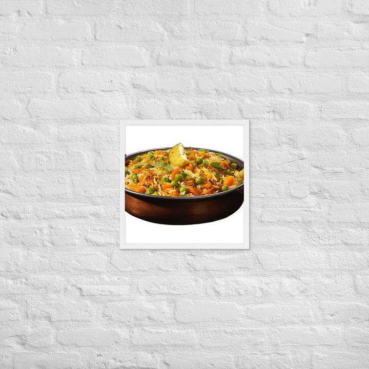 Vegetable Biryani Feast Framed poster 🤤 from Yumify.AI