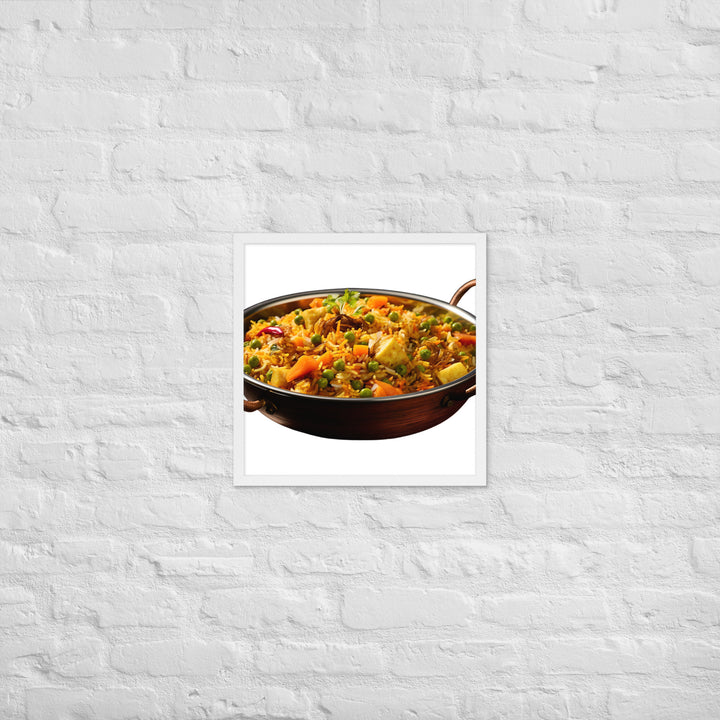 Vegetable Biryani Feast Framed poster 🤤 from Yumify.AI