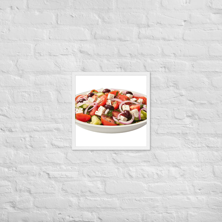 Greek Salad Delight Framed poster 🤤 from Yumify.AI