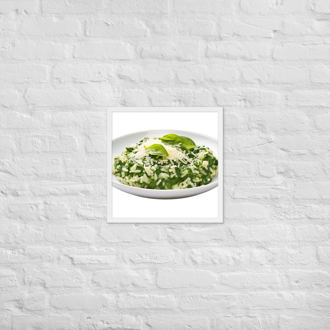 Spinach and Parmesan Risotto Framed poster 🤤 from Yumify.AI