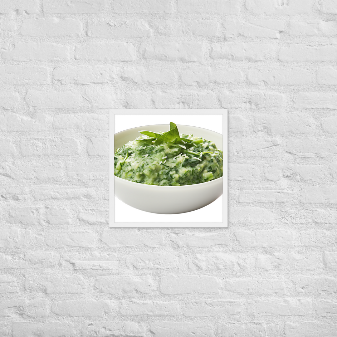 Spinach and Parmesan Risotto Framed poster 🤤 from Yumify.AI