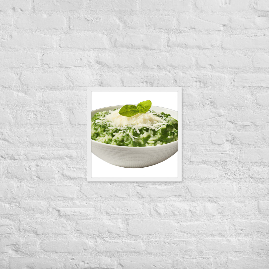 Spinach and Parmesan Risotto Framed poster 🤤 from Yumify.AI