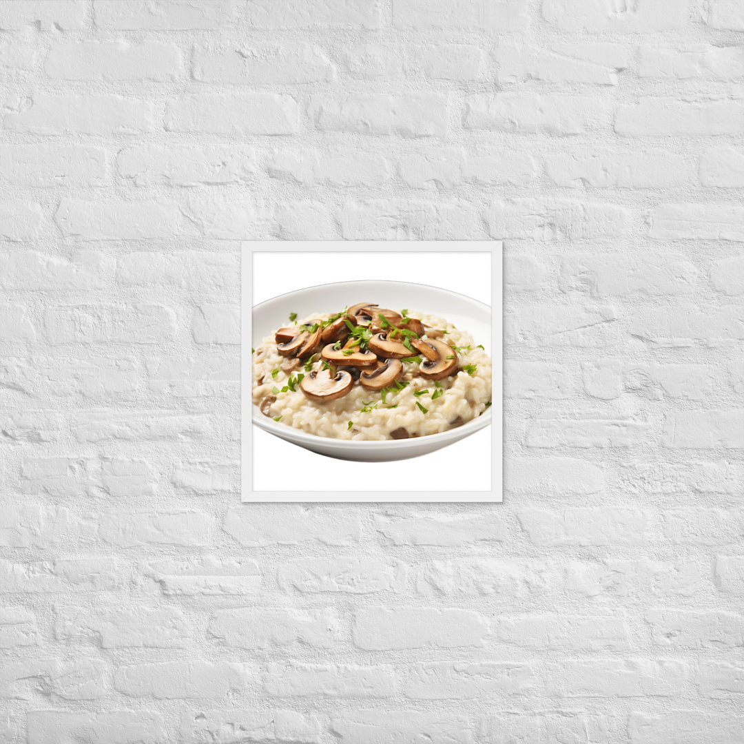 Creamy Mushroom Risotto Framed poster 🤤 from Yumify.AI