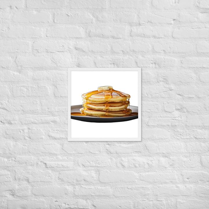 Fluffy Pancake Stack Framed poster 🤤 from Yumify.AI