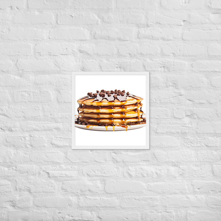 Chocolate Chip Pancakes Framed poster 🤤 from Yumify.AI