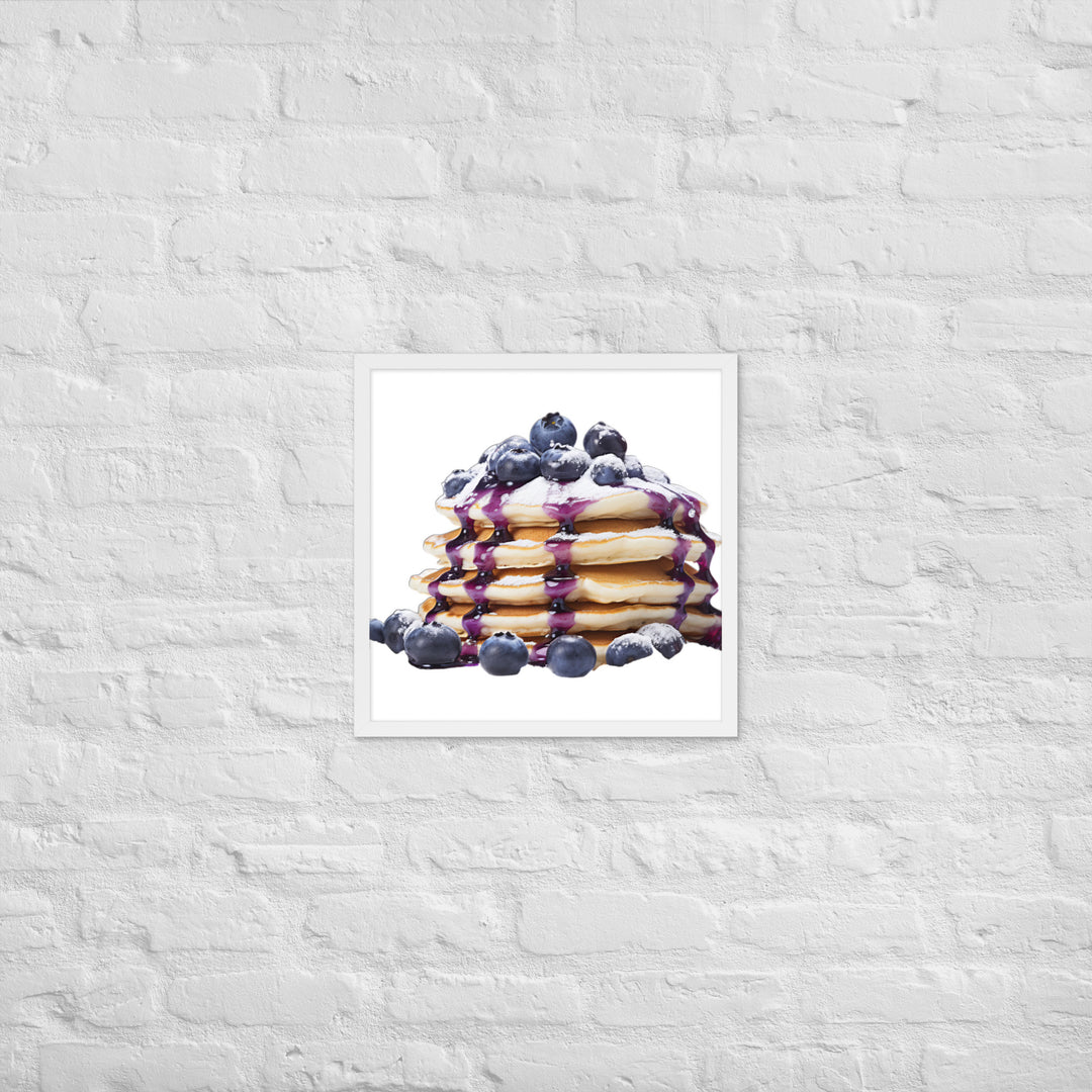 Blueberry Burst Pancakes Framed poster 🤤 from Yumify.AI