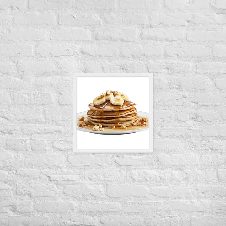 Banana Walnut Pancakes Framed poster 🤤 from Yumify.AI