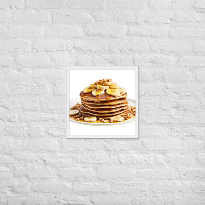 Banana Walnut Pancakes Framed poster 🤤 from Yumify.AI