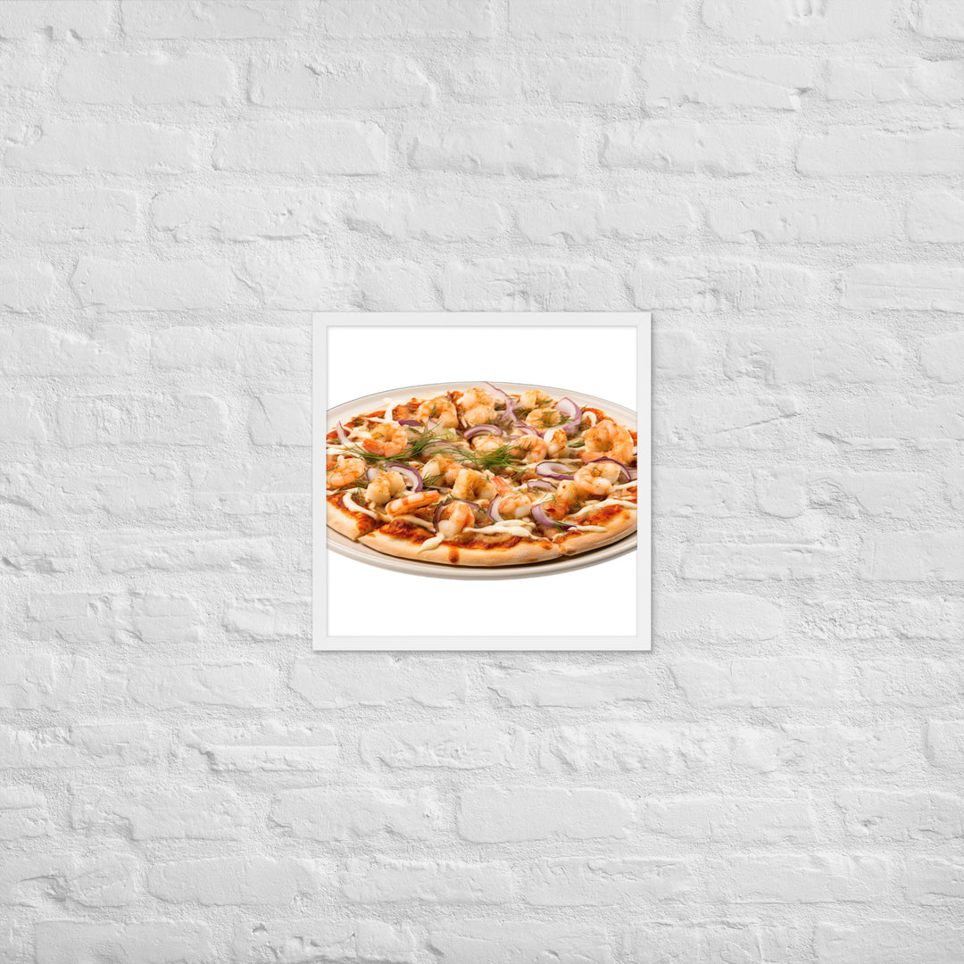 Seafood Supreme Pizza Framed poster 🤤 from Yumify.AI