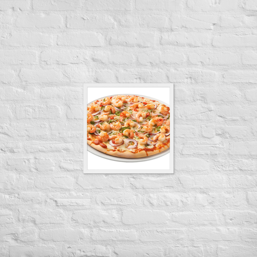 Seafood Supreme Pizza Framed poster 🤤 from Yumify.AI