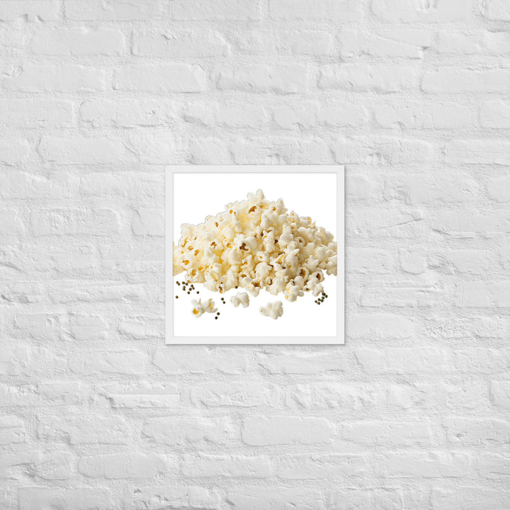 Sea Salt and Olive Oil Popcorn Framed poster 🤤 from Yumify.AI