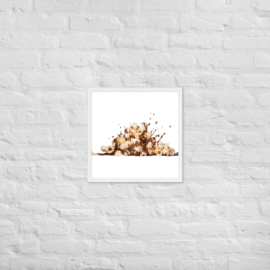 Chocolate Drizzle Popcorn Framed poster 🤤 from Yumify.AI