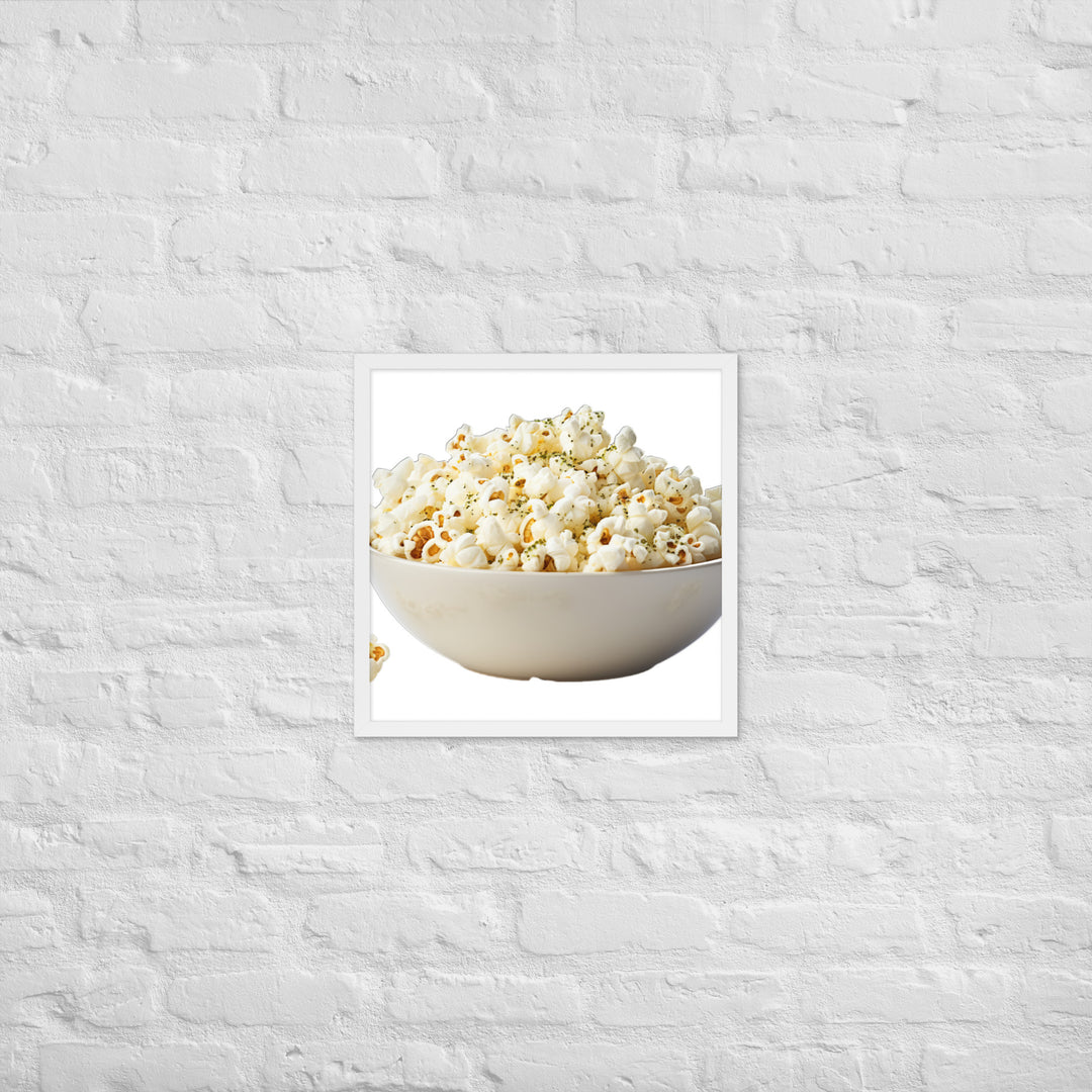 Sea Salt and Olive Oil Popcorn Framed poster 🤤 from Yumify.AI