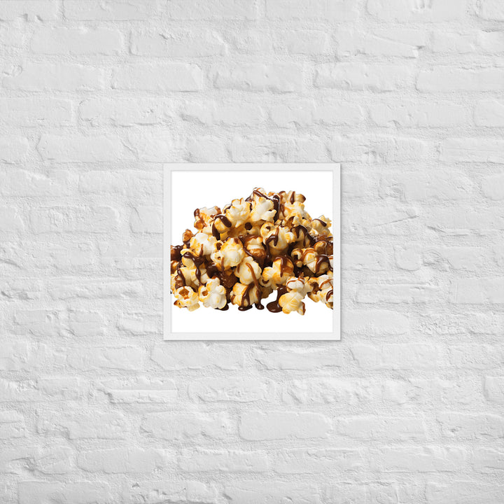 Chocolate Drizzle Popcorn Framed poster 🤤 from Yumify.AI