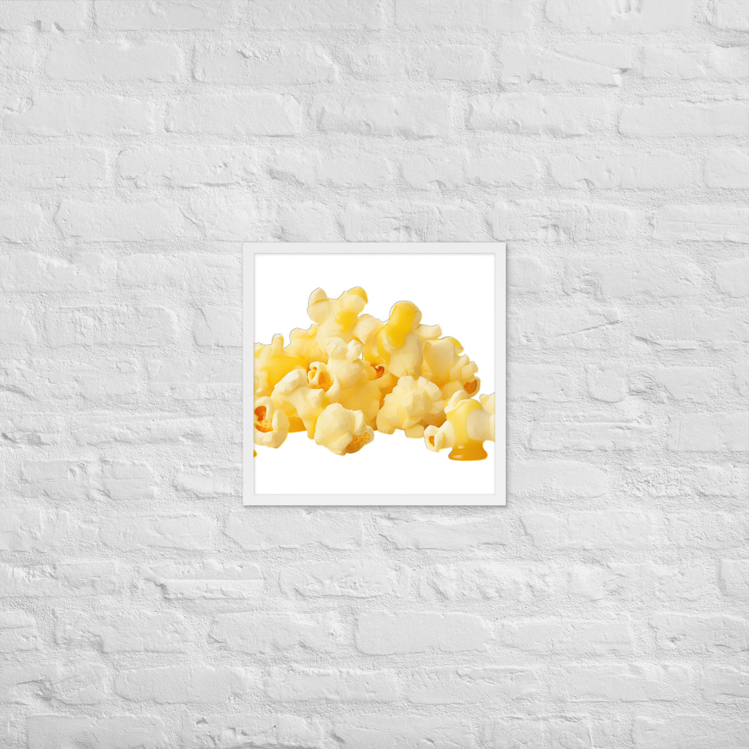 Butter Drizzled Popcorn Framed poster 🤤 from Yumify.AI