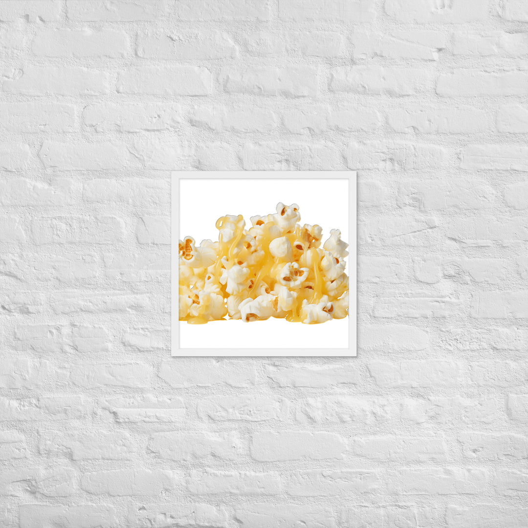 Butter Drizzled Popcorn Framed poster 🤤 from Yumify.AI