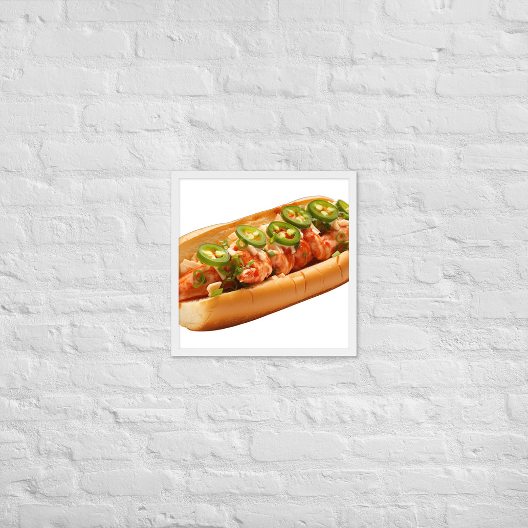 Spicy Lobster Roll Framed poster 🤤 from Yumify.AI