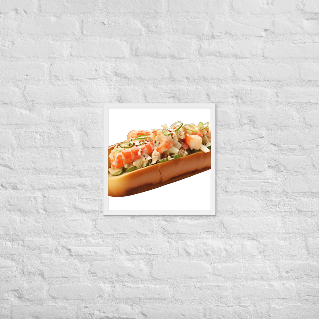 Classic Lobster Roll Framed poster 🤤 from Yumify.AI