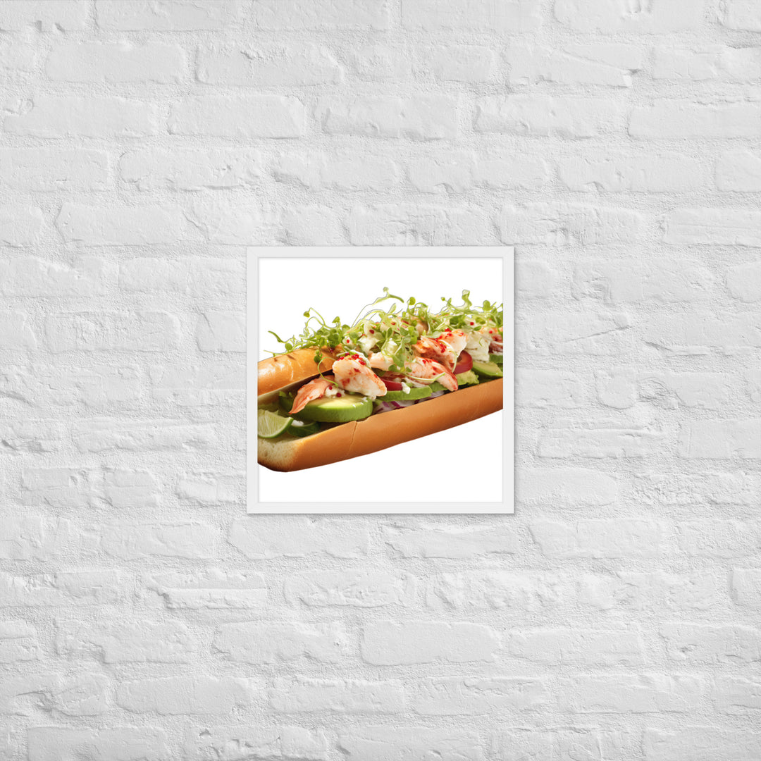 Avocado Lobster Roll Framed poster 🤤 from Yumify.AI