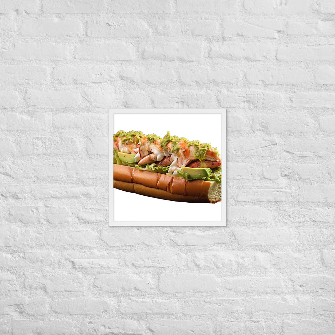 Avocado Lobster Roll Framed poster 🤤 from Yumify.AI