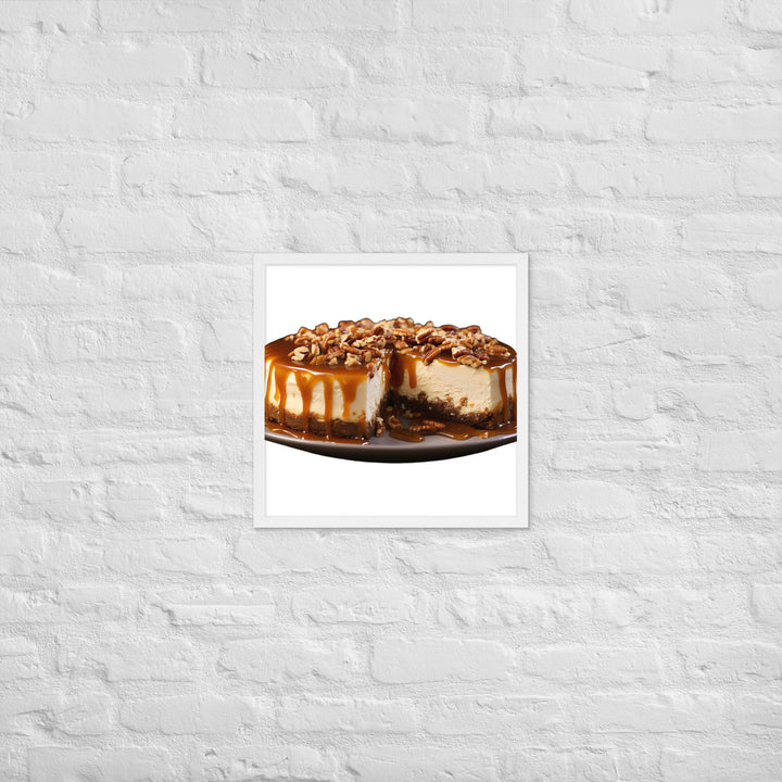 Salted Caramel Cheesecake Framed poster 🤤 from Yumify.AI