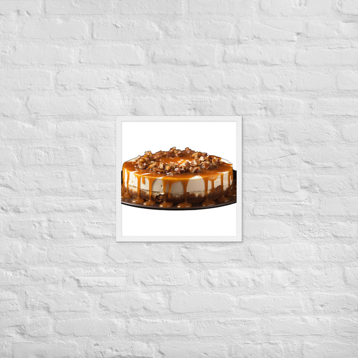 Salted Caramel Cheesecake Framed poster 🤤 from Yumify.AI