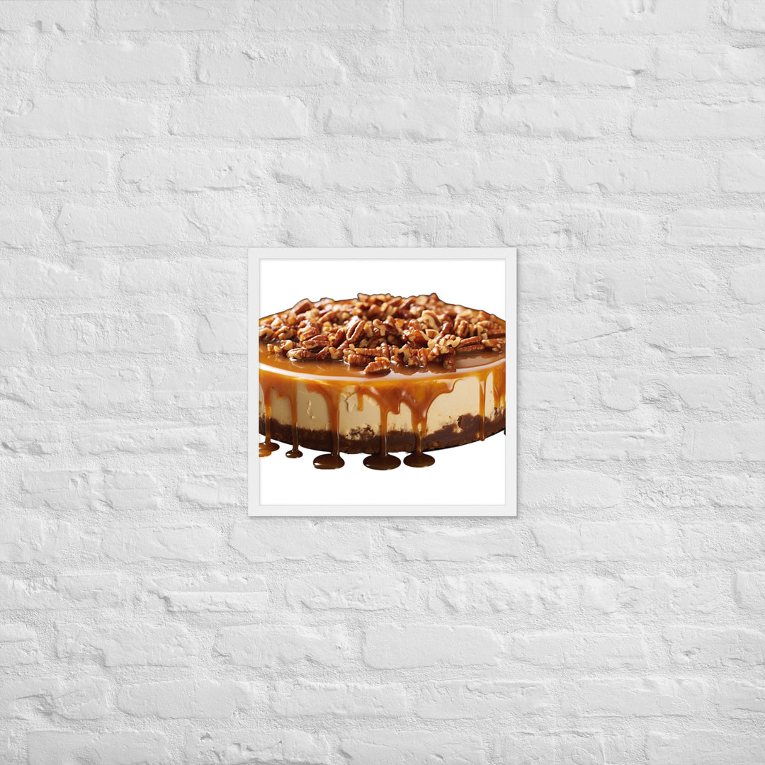 Salted Caramel Cheesecake Framed poster 🤤 from Yumify.AI