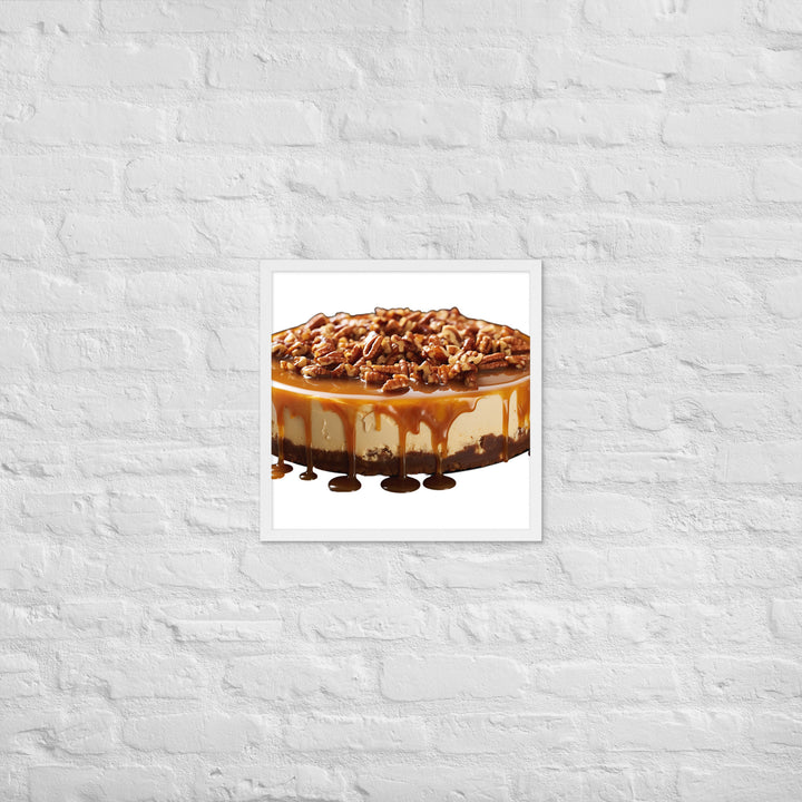 Salted Caramel Cheesecake Framed poster 🤤 from Yumify.AI