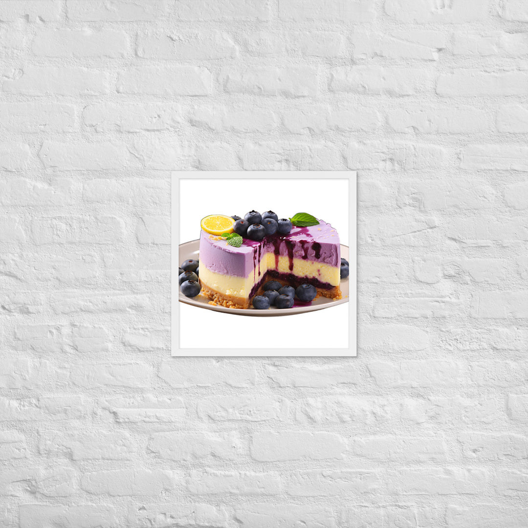 Lemon Blueberry Cheesecake Framed poster 🤤 from Yumify.AI