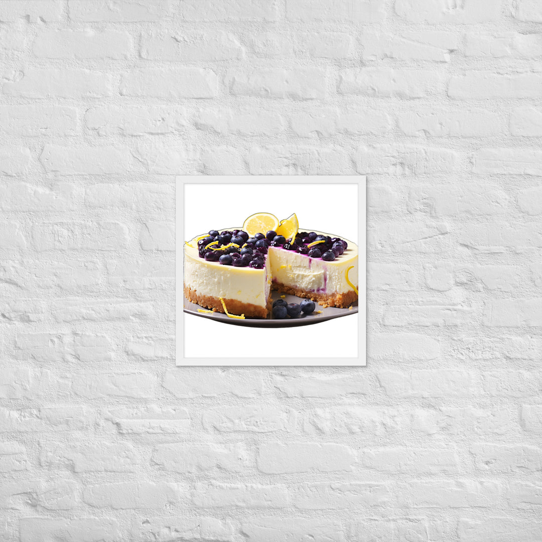 Lemon Blueberry Cheesecake Framed poster 🤤 from Yumify.AI