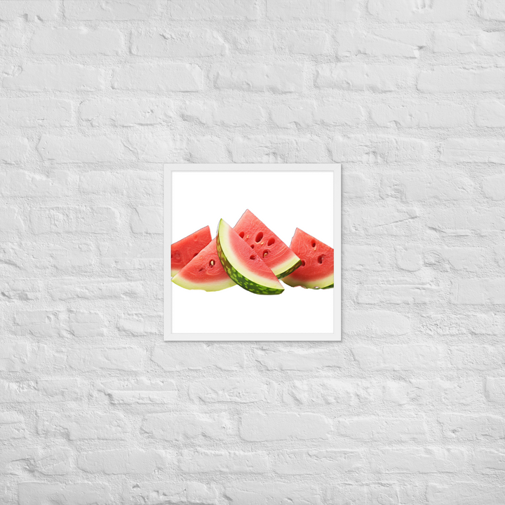 Juicy Watermelon Slices Framed poster 🤤 from Yumify.AI