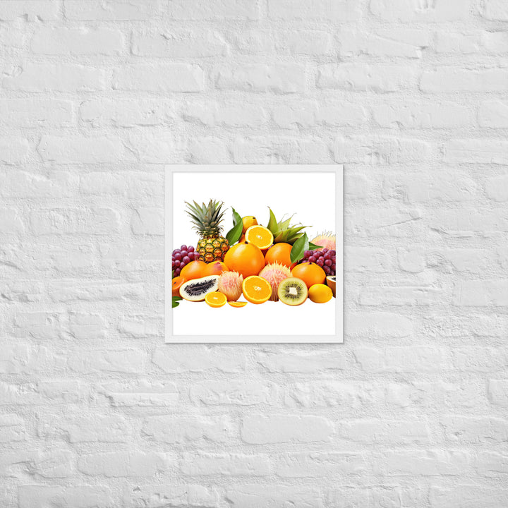 Exotic Tropical Fruits Framed poster 🤤 from Yumify.AI