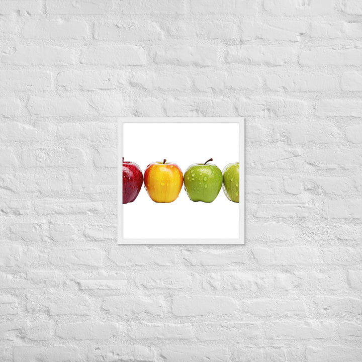 Crunchy Apple Quartet Framed poster 🤤 from Yumify.AI