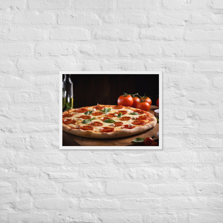 Pizza Margherita Framed poster 🤤 from Yumify.AI