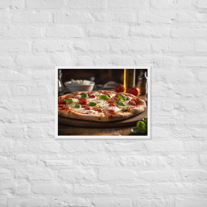 Pizza Margherita Framed poster 🤤 from Yumify.AI