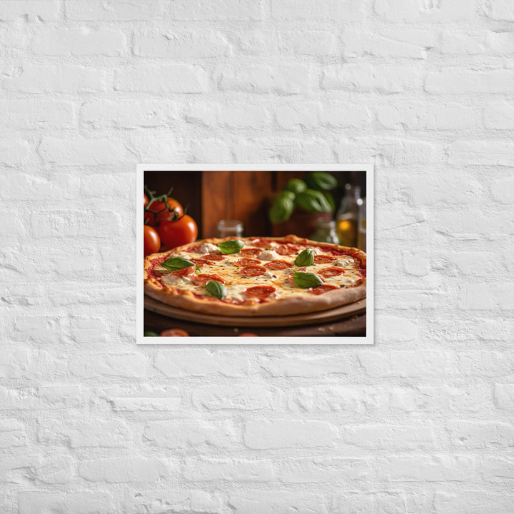 Pizza Margherita Framed poster 🤤 from Yumify.AI