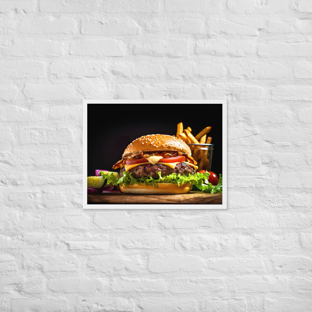 Hamburger Framed poster 🤤 from Yumify.AI