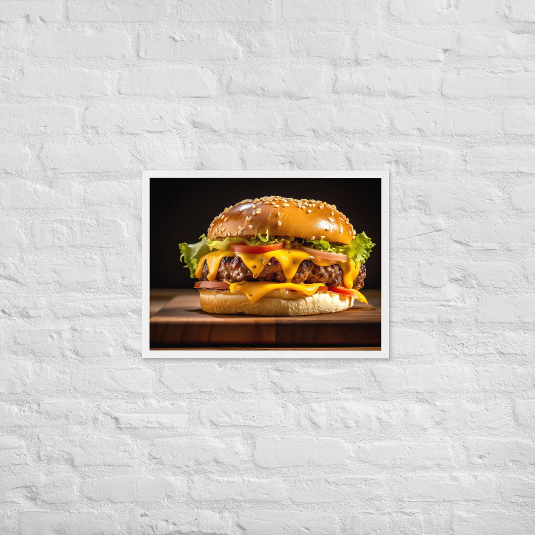 Hamburger Framed poster 🤤 from Yumify.AI