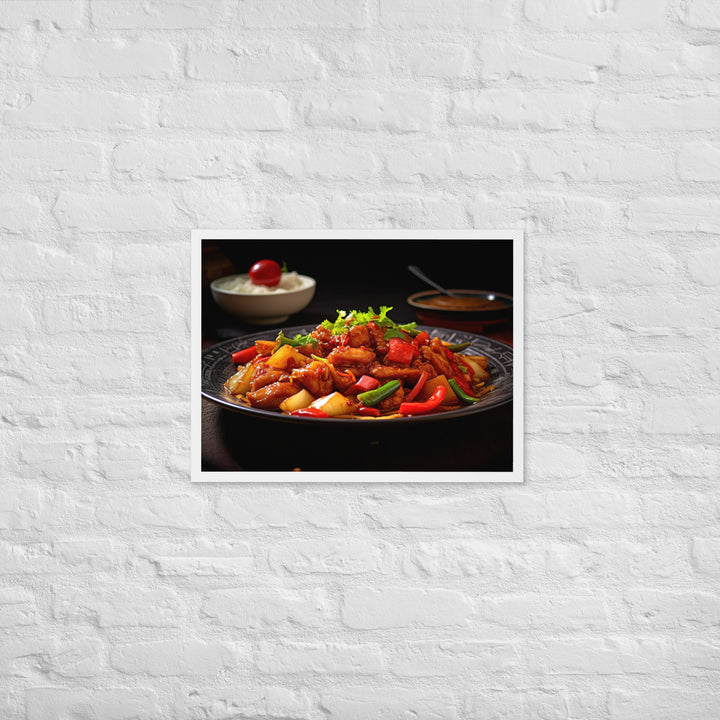 Sweet and Sour Pork Framed poster 🤤 from Yumify.AI