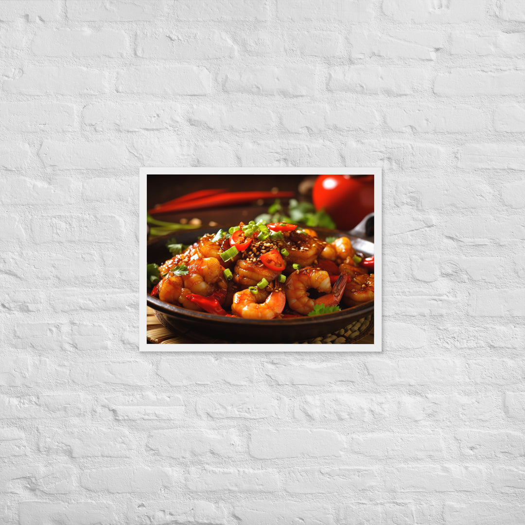 Kung Pao Shrimp Framed poster 🤤 from Yumify.AI